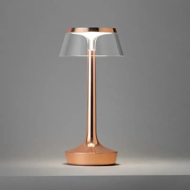 LuxeAura Crystal Touch Table Lamp With Rechargeable Glow