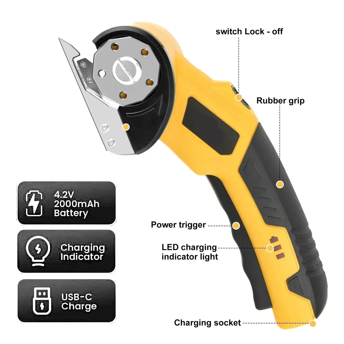QuantaCut Wireless Precision Cutting Tool — 2000mAh Rechargeable, Consistent Torque Motor