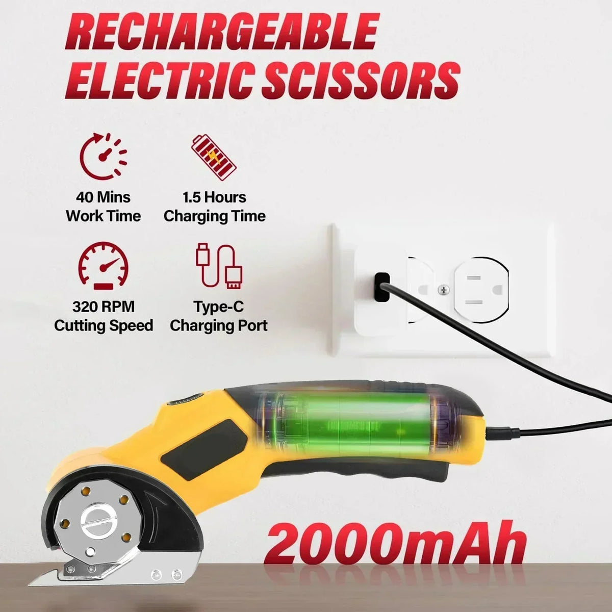 QuantaCut Wireless Precision Cutting Tool — 2000mAh Rechargeable, Consistent Torque Motor