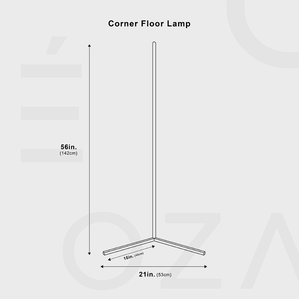 Orin | Standing Corner LED Lamp, Dimmable Minimalist Style