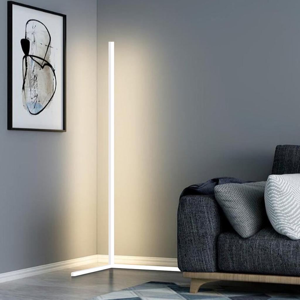Corner Floor Lamp for Seamless Corner Lighting in Living Rooms