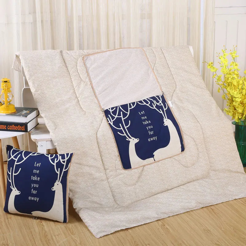 All-In-One Cozy Pillow And Blanket Convertible Throw With Polyester Fill | Ventumra