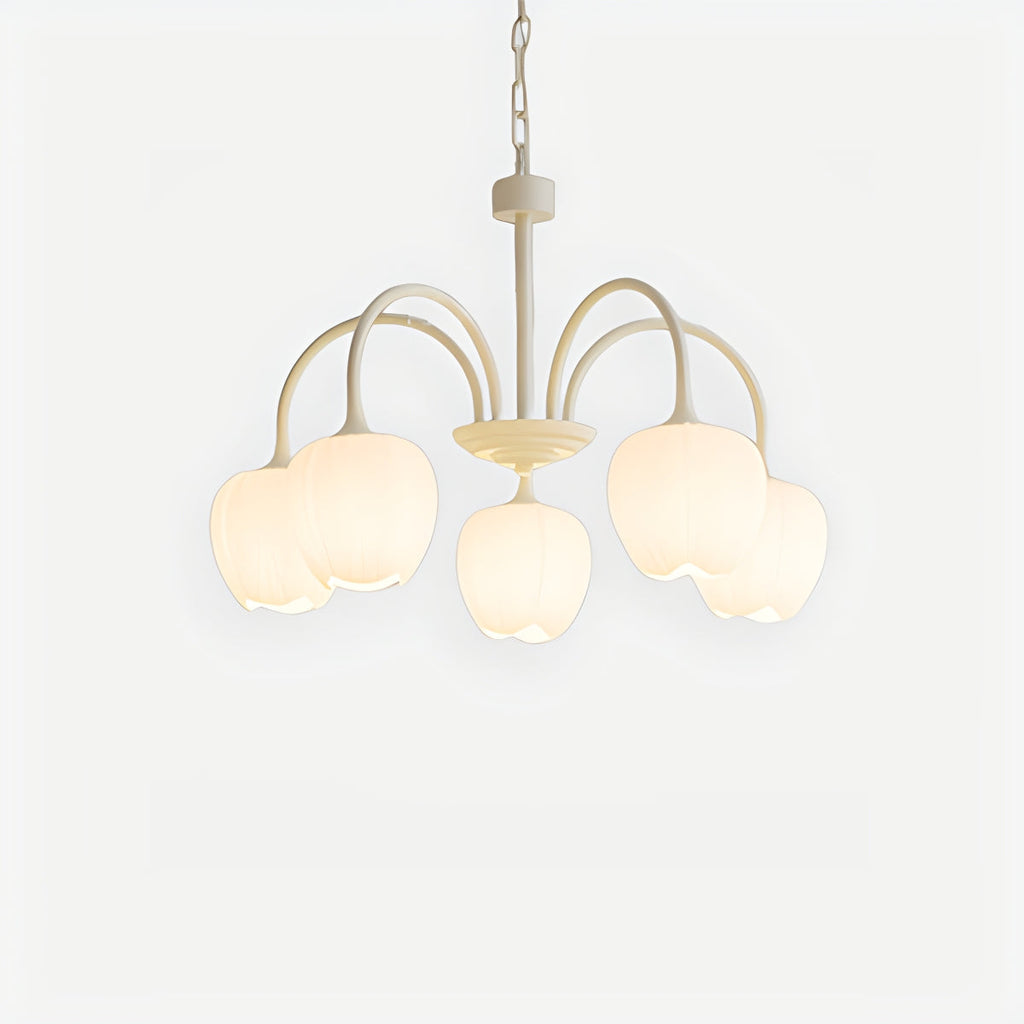 Romantic Tulip Chandelier In Matcha Green Finish | Ventumra