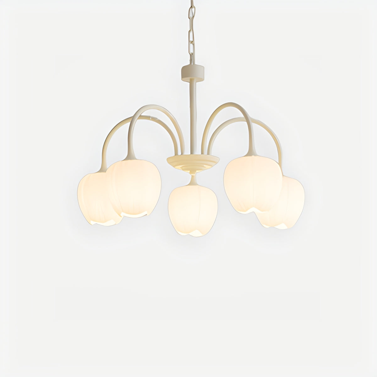 Romantic Tulip Chandelier In Matcha Green Finish | Ventumra