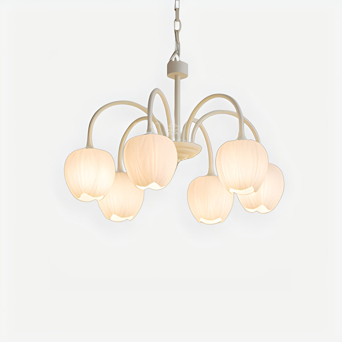 Romantic Tulip Chandelier In Matcha Green Finish | Ventumra