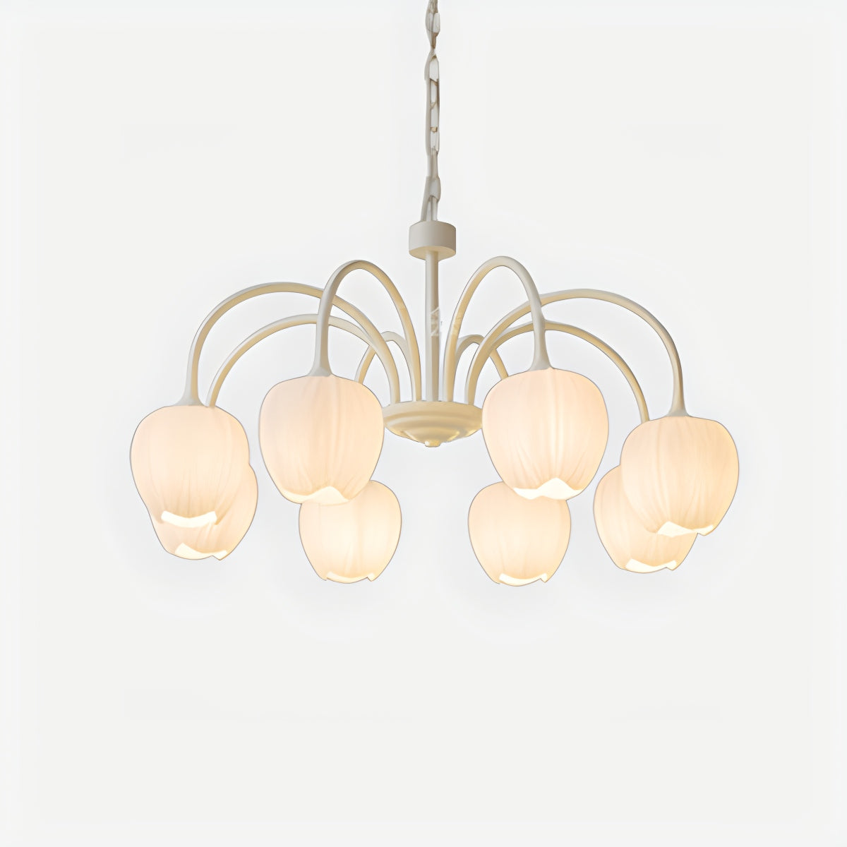 Romantic Tulip Chandelier In Matcha Green Finish | Ventumra