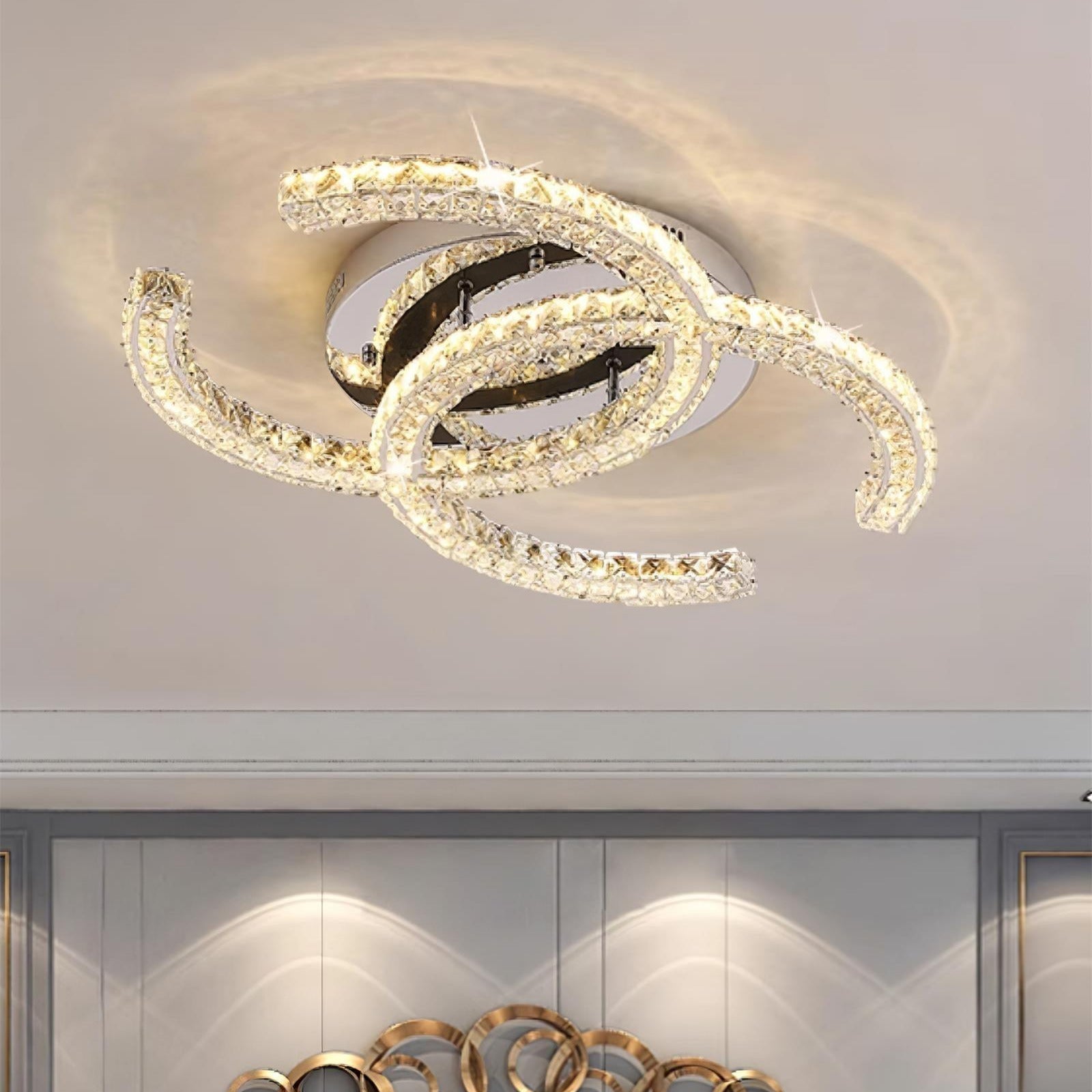 Kristy Crystal Ceiling Light  Double C | ventumra