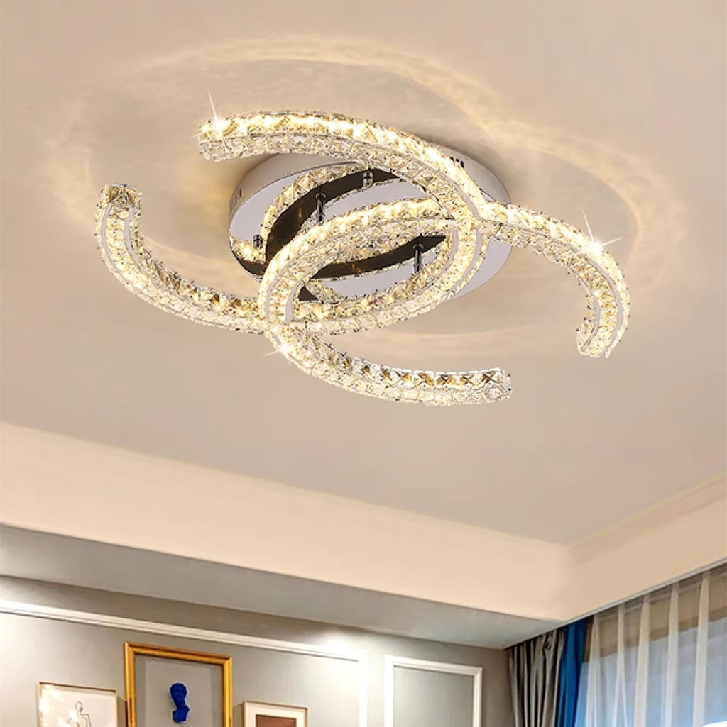 Kristy Crystal Ceiling Light  Double C | ventumra