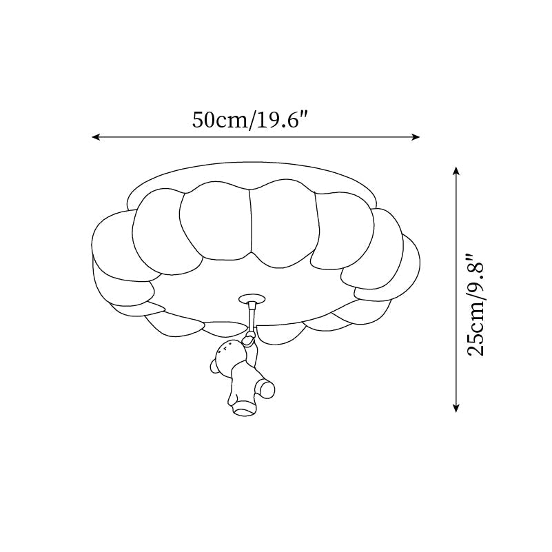 Quen Cute Cake Bear Ceiling Light | ventumra