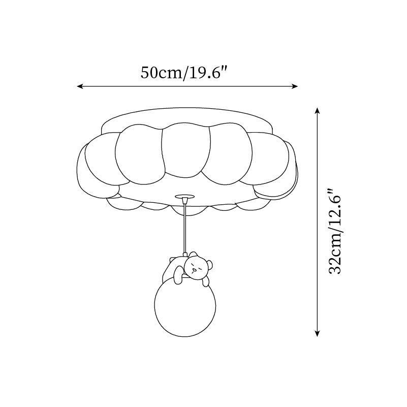 Quen Cute Cake Bear Ceiling Light | ventumra