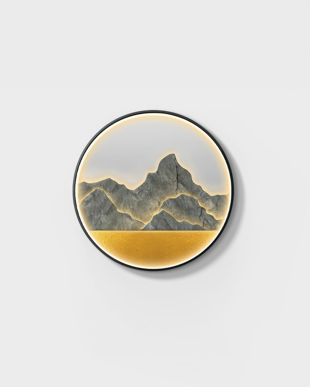 Luxe Mountain Refuge Circle Wall Decor Lamp with Warm Glow