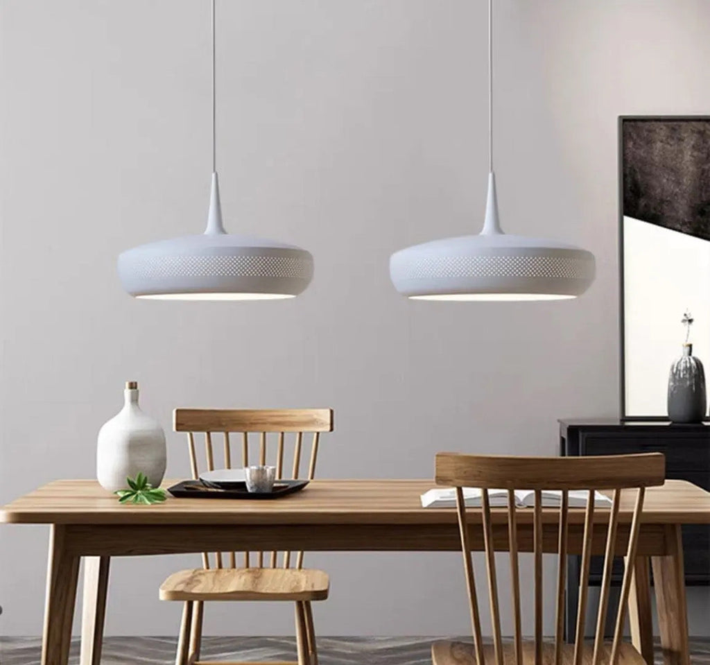 Ardell Nordic Art Pendant Light With White Metal Finish