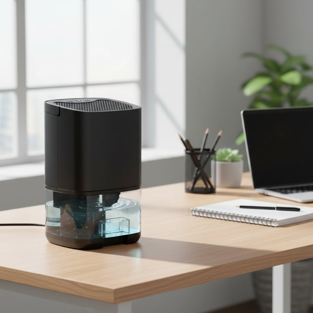 AeroGlow Compact Portable Dehumidifier — Colored Ambient Light Panel