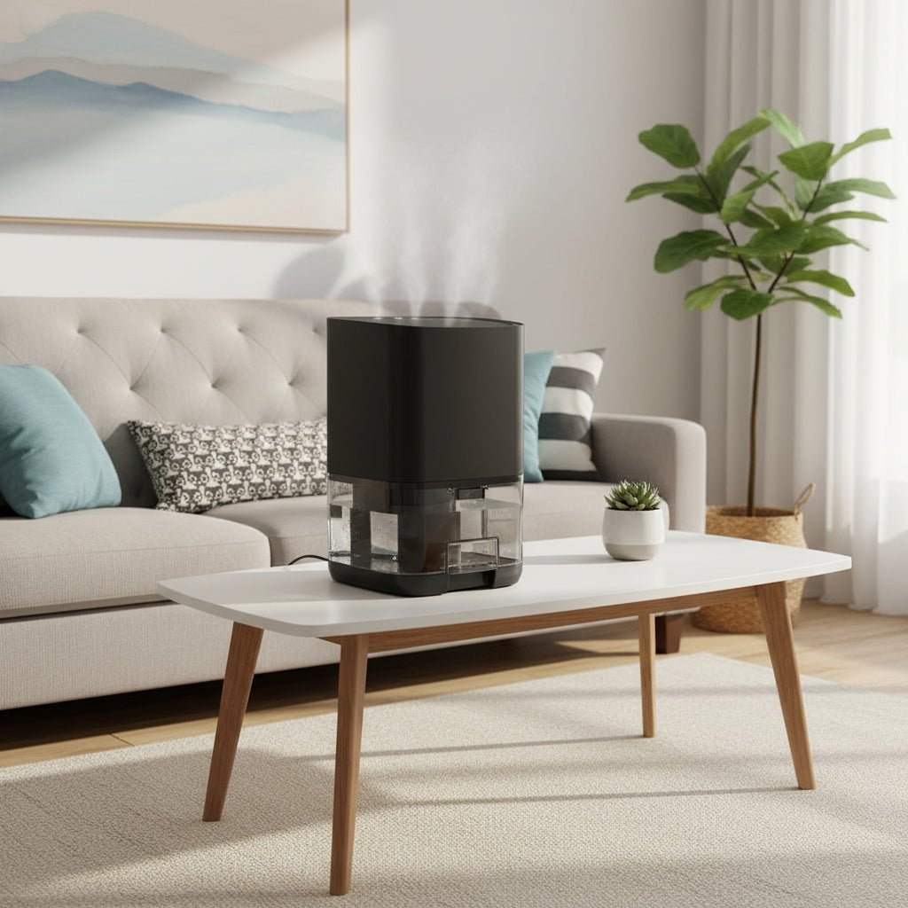 AeroGlow Compact Portable Dehumidifier — Colored Ambient Light Panel
