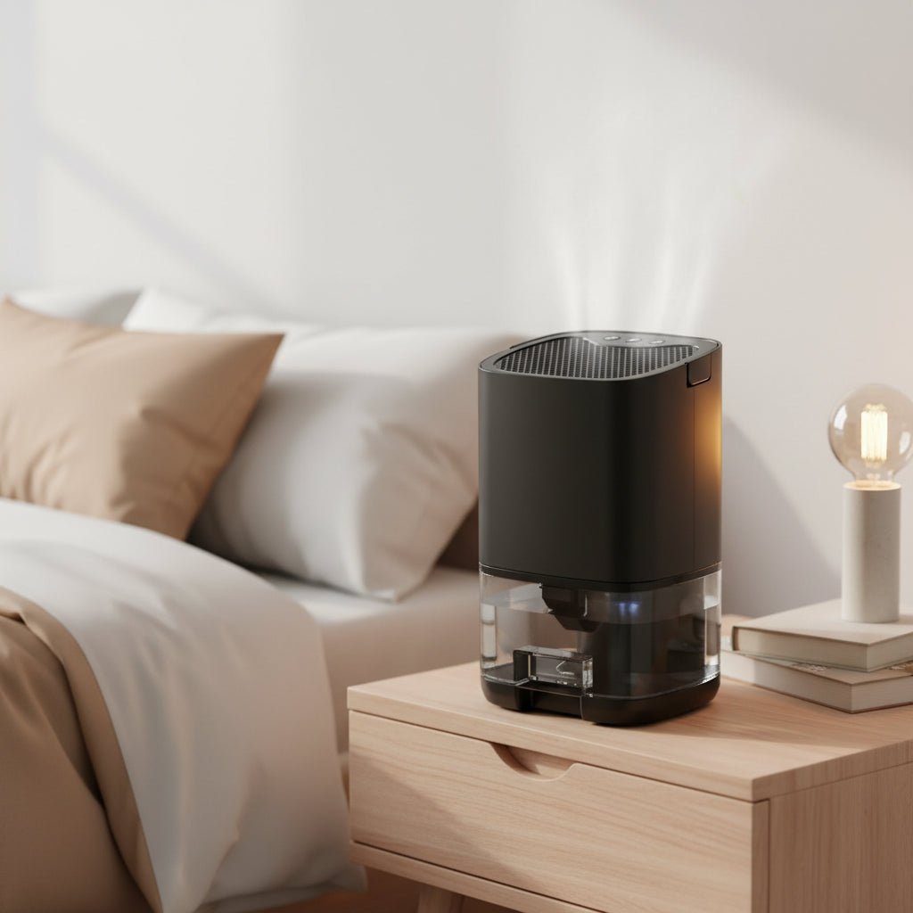 AeroGlow Compact Portable Dehumidifier — Colored Ambient Light Panel