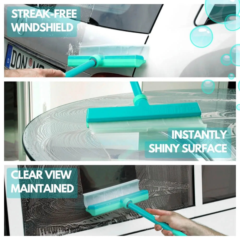 GlanzPro Window Cleaning Set — Sustainable Silicone Squeegee