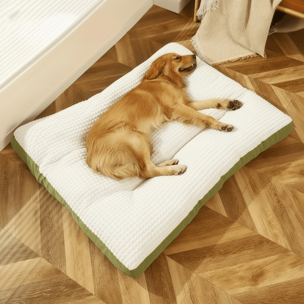 NebulaPaws Weiches Hundebett – Stützende Schaumstoffpolsterung, Baumwollbezug