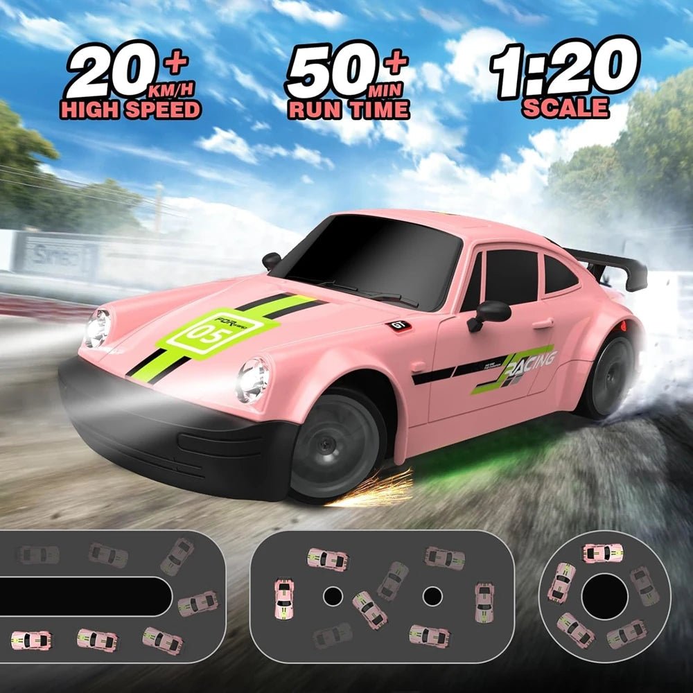 DriftNova 1:20 4WD RC Drift Car — wydajne osiągi przy dużej prędkości, oświetlenie LED