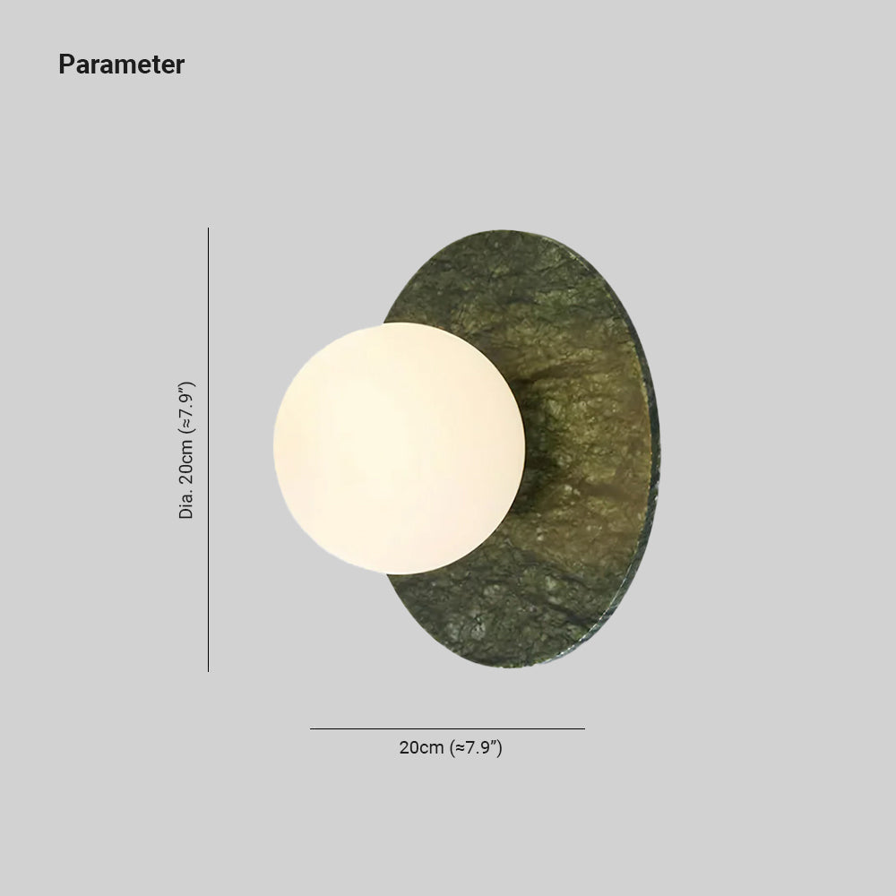 Enox Minimalist Globe Marble Wall Lamp | ventumra