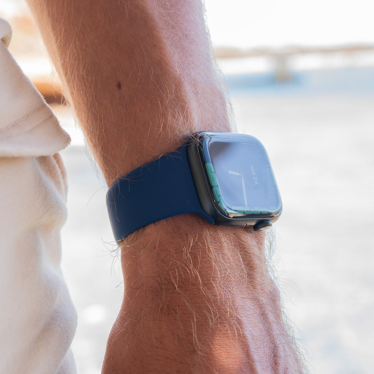 Apple Watchhoz való kék szilikoncserepánt mindennapi viselethez | Ventumra