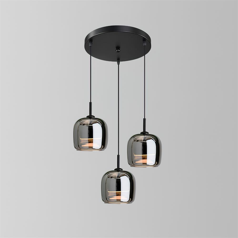 June Minimalist Pendant Light Glass Smoke Gray | ventumra