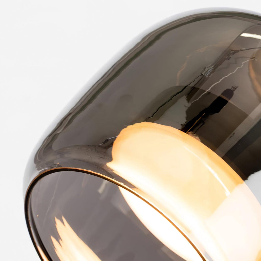 June Minimalist Pendant Light Glass Smoke Gray | ventumra
