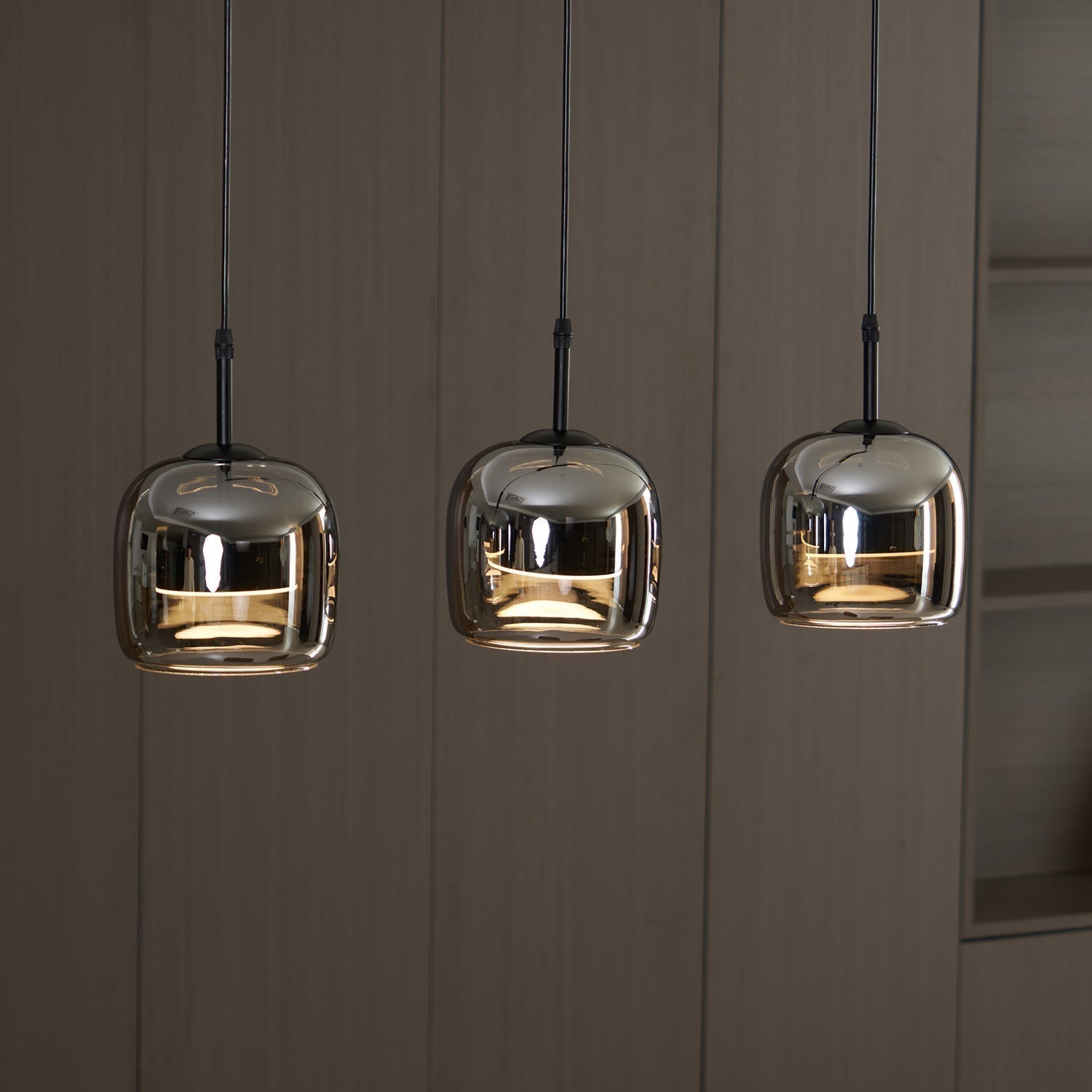 June Minimalist Pendant Light Glass Smoke Gray | ventumra