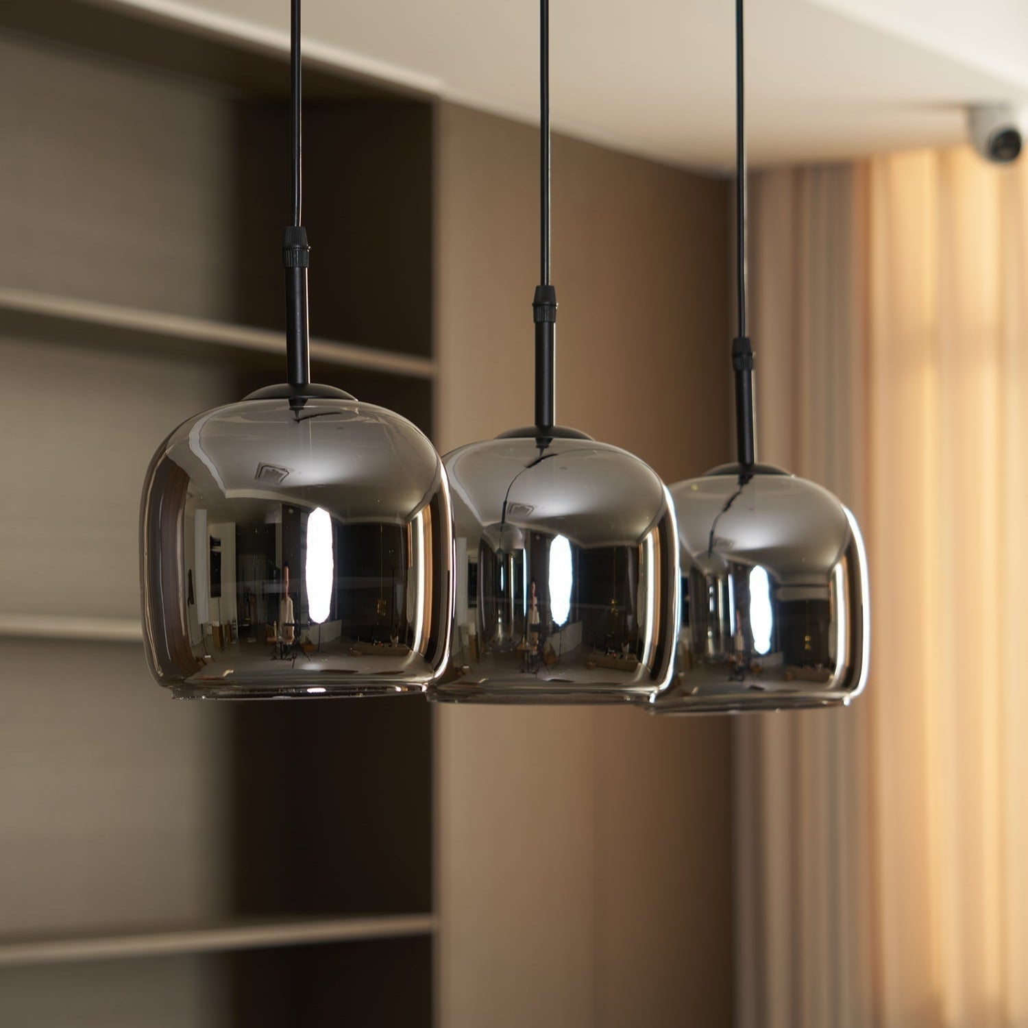 June Minimalist Pendant Light Glass Smoke Gray | ventumra