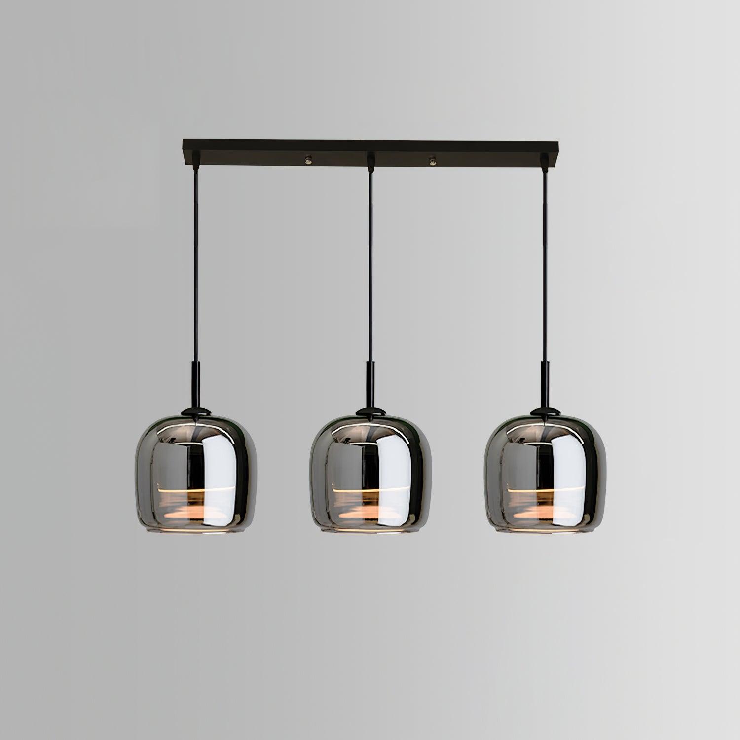 June Minimalist Pendant Light Glass Smoke Gray | ventumra