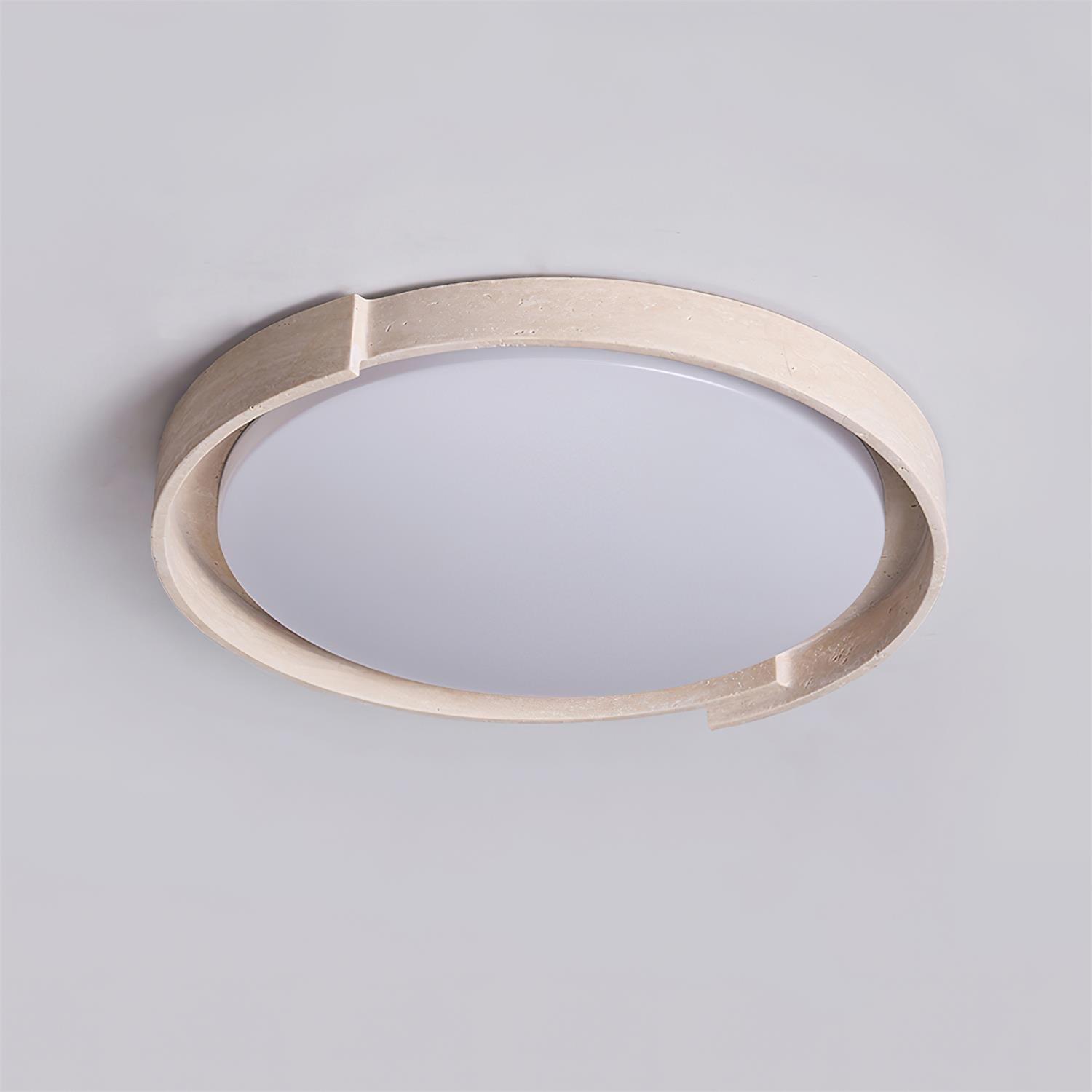 Juvio Minimalist Round Travertine Ceiling Light | ventumra
