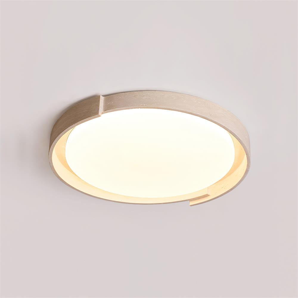 Juvio Minimalist Round Travertine Ceiling Light | ventumra