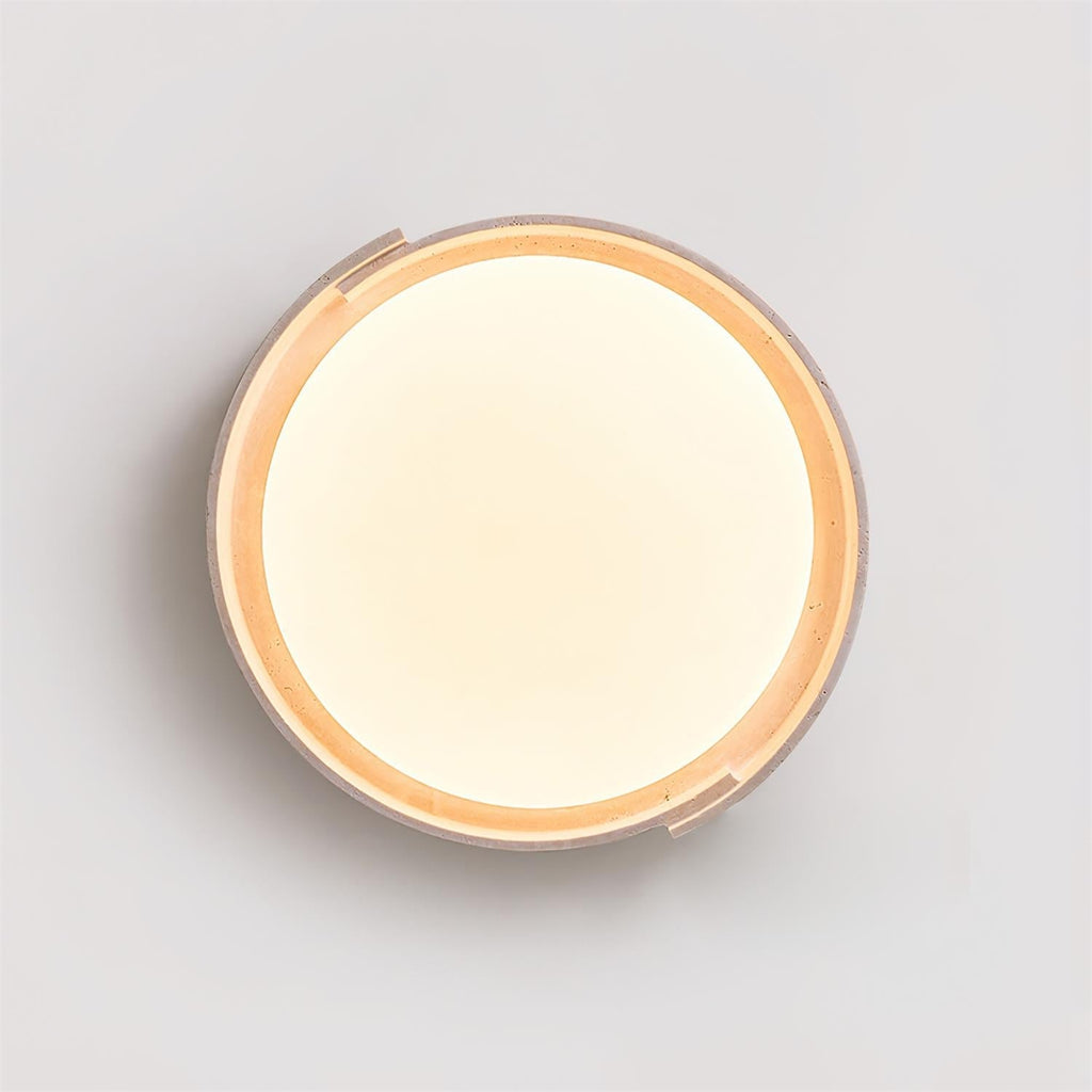 Juvio Minimalist Round Travertine Ceiling Light | ventumra