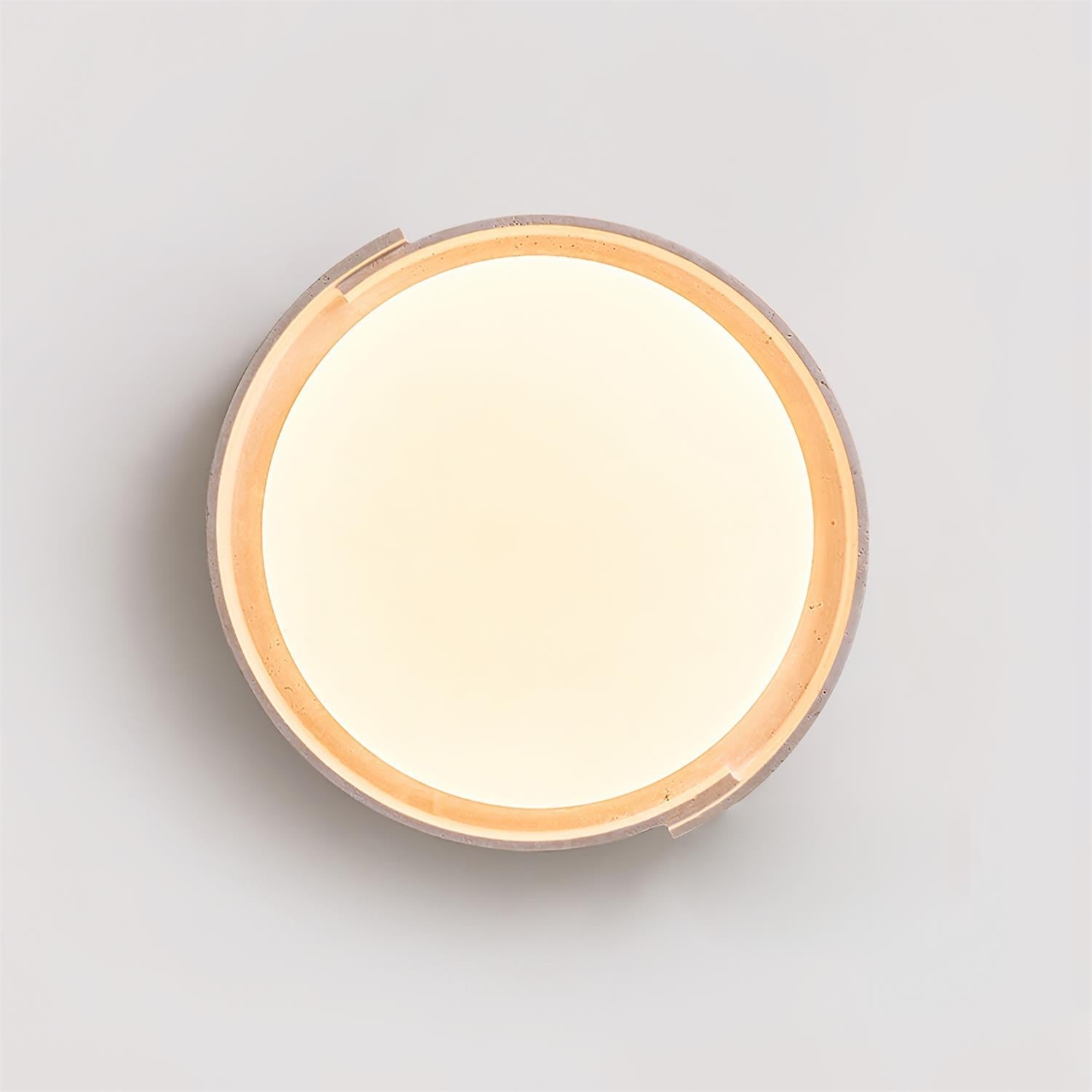 Juvio Minimalist Round Travertine Ceiling Light | ventumra