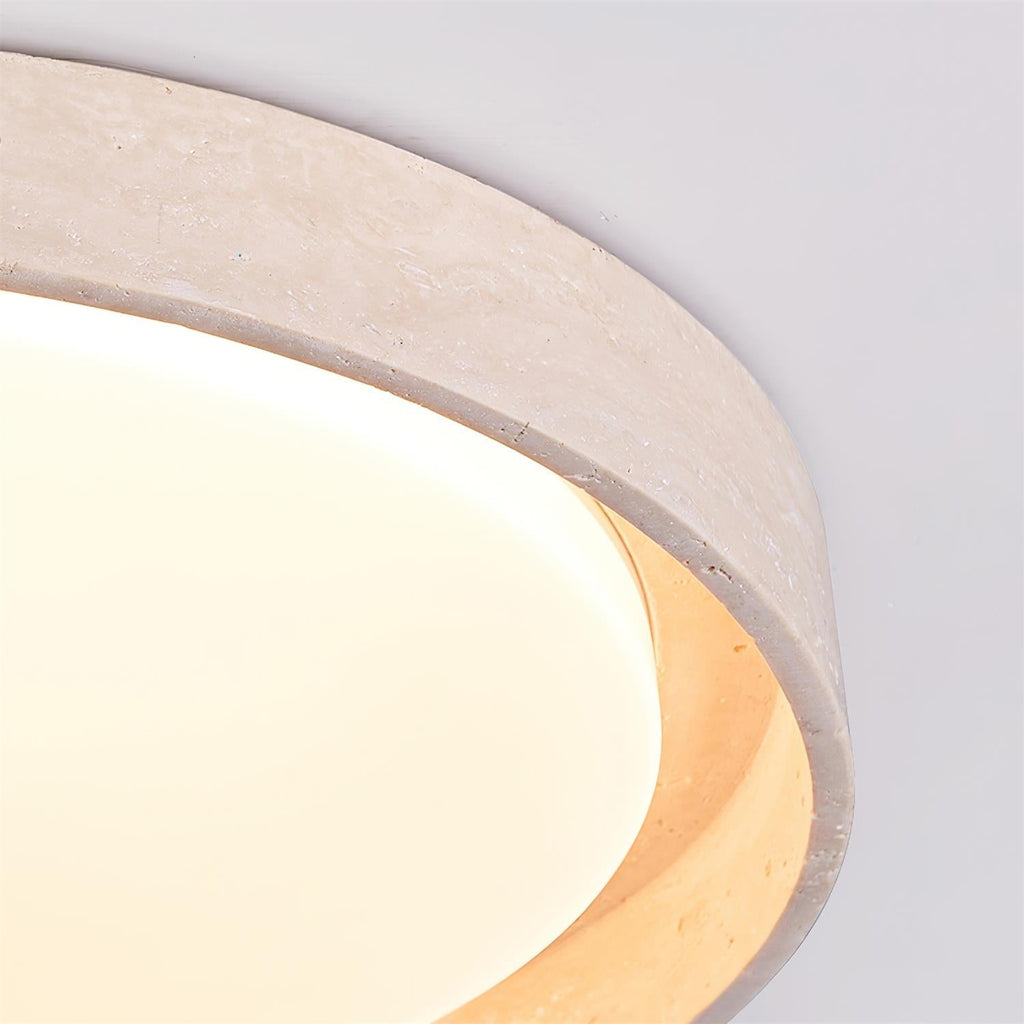 Juvio Minimalist Round Travertine Ceiling Light | ventumra