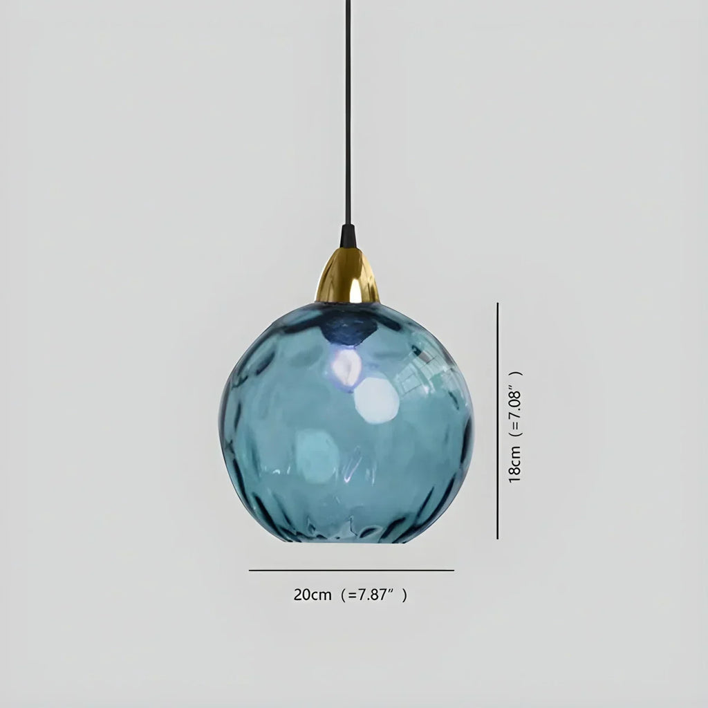 Vivid Glass Orb Pendant Light For Living Room Ceiling | Ventumra