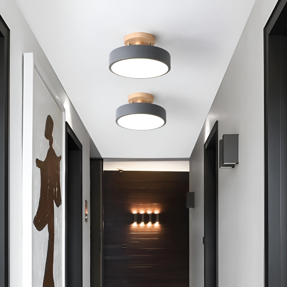 Moderna plafoniera LED rotonda — Design piatto e salvaspazio