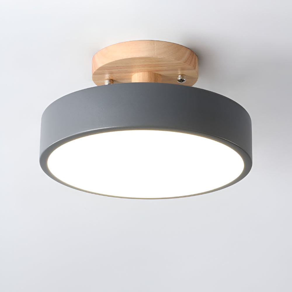 Moderna plafoniera LED rotonda — Design piatto e salvaspazio
