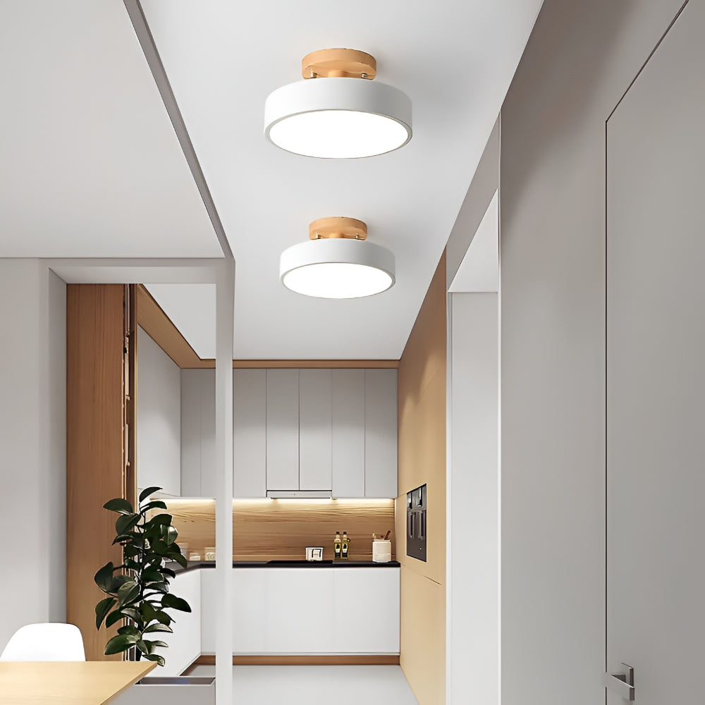 Moderna plafoniera LED rotonda — Design piatto e salvaspazio