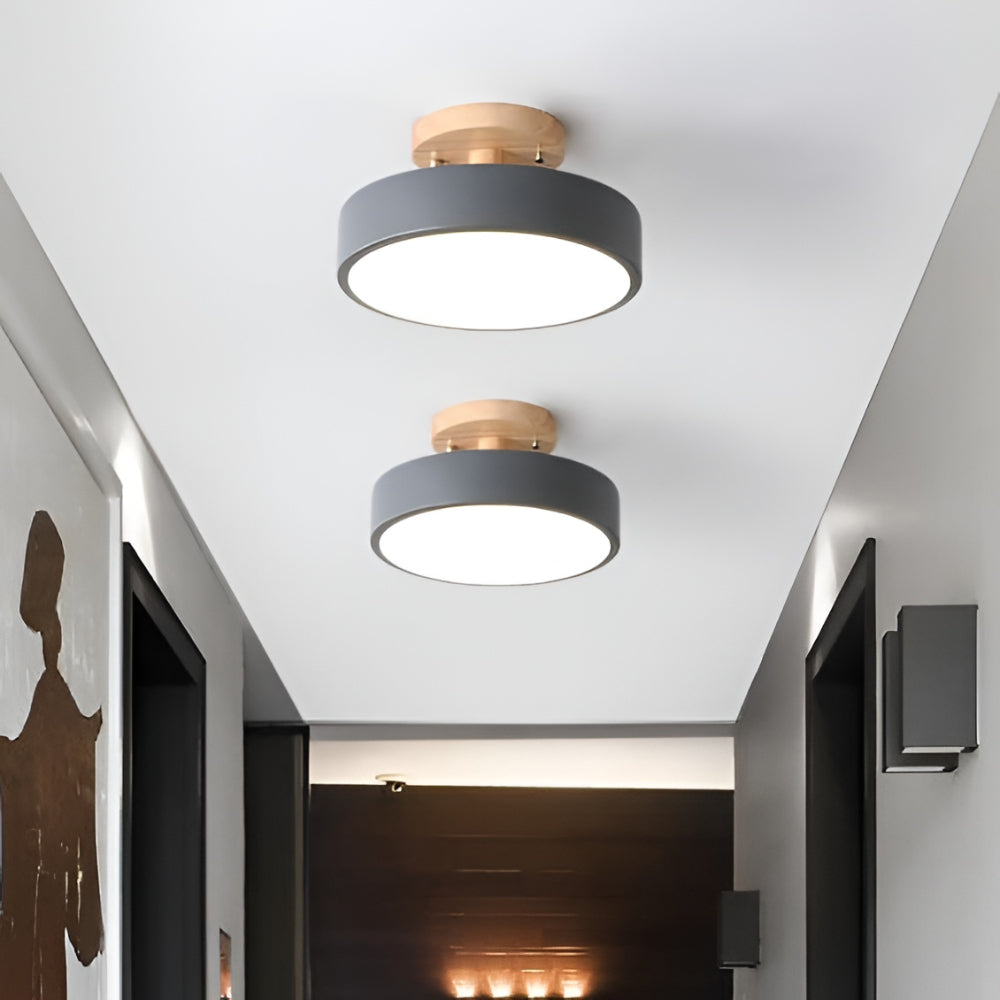 Moderna plafoniera LED rotonda — Design piatto e salvaspazio
