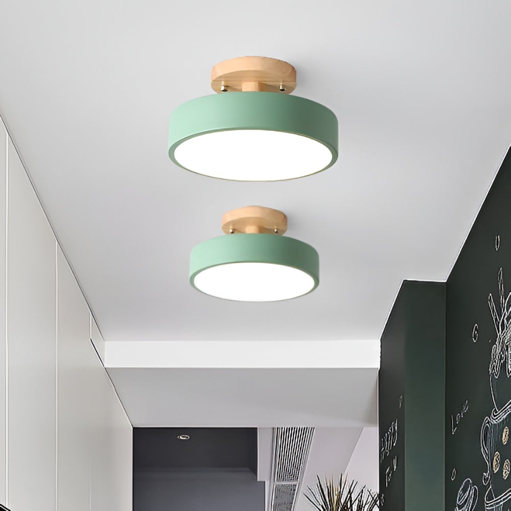 Moderna plafoniera LED rotonda — Design piatto e salvaspazio