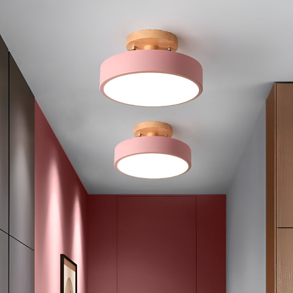 Moderna plafoniera LED rotonda — Design piatto e salvaspazio