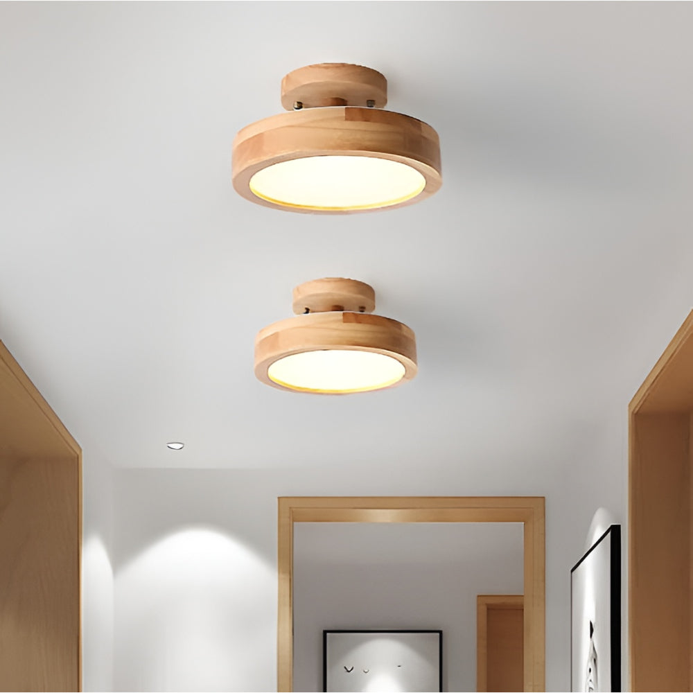 Moderna plafoniera LED rotonda — Design piatto e salvaspazio