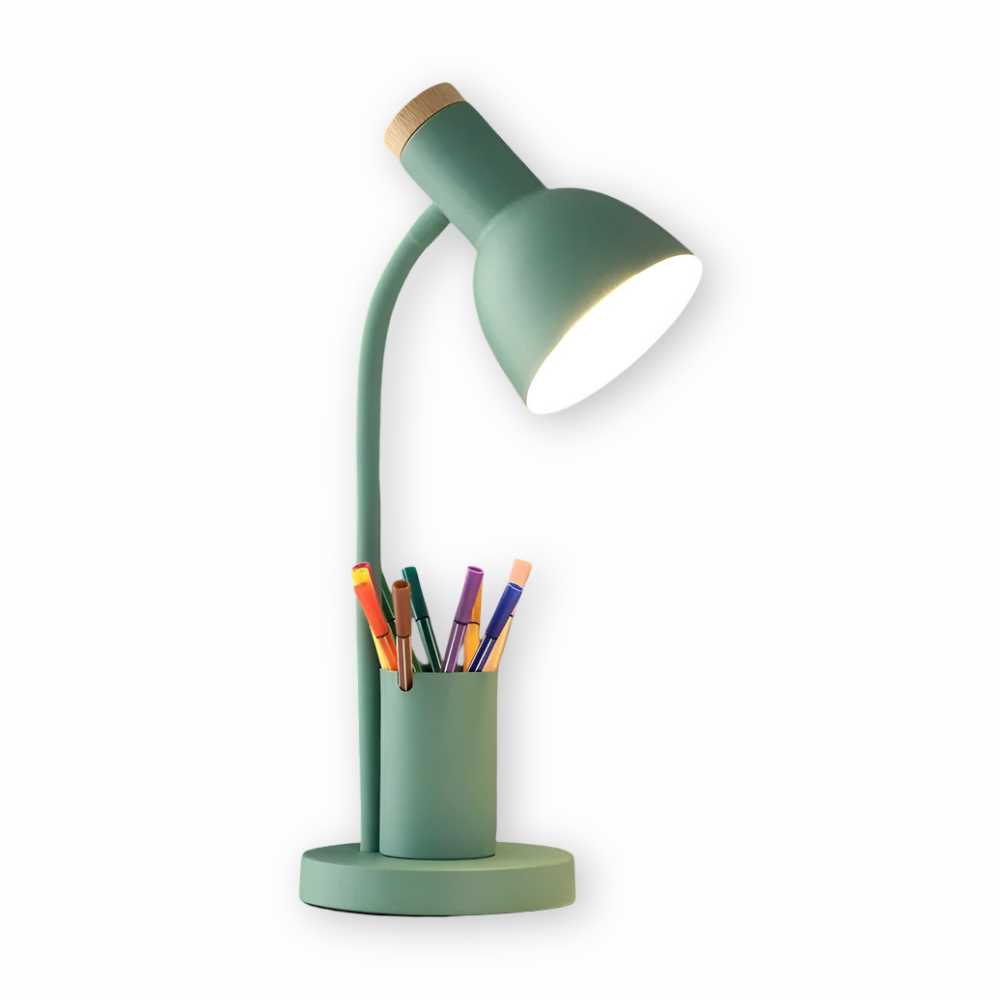 Norelle Modern LED Desk Lamp With Integrated Pen Holder