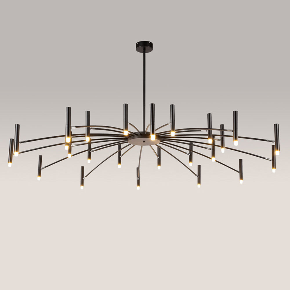 Arisha Modern Blown Linear Metal Multi-heads Chandelier | ventumra