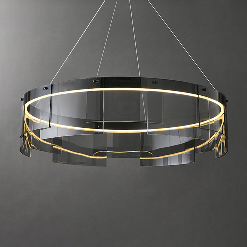 Arisha Modern Ring Metal Pendant Light, Black | ventumra