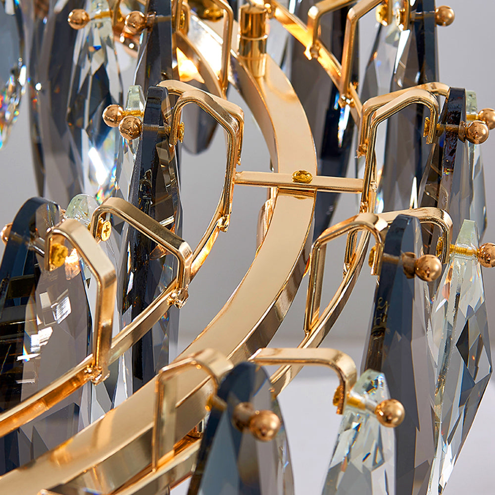 Kristy Modern Annular Metal Crystal Pendant Light,Gold | ventumra