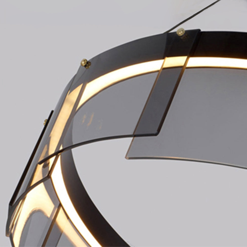 Arisha Modern Ring Metal Pendant Light, Black | ventumra