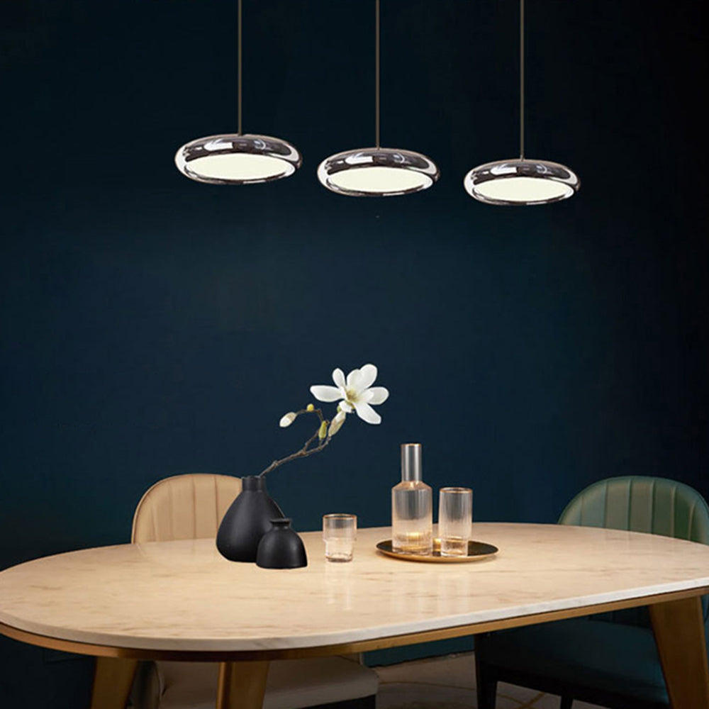 Arisha Minimalist Circular Metal Pendant Light,Silver/Gold/Rose Gold | ventumra