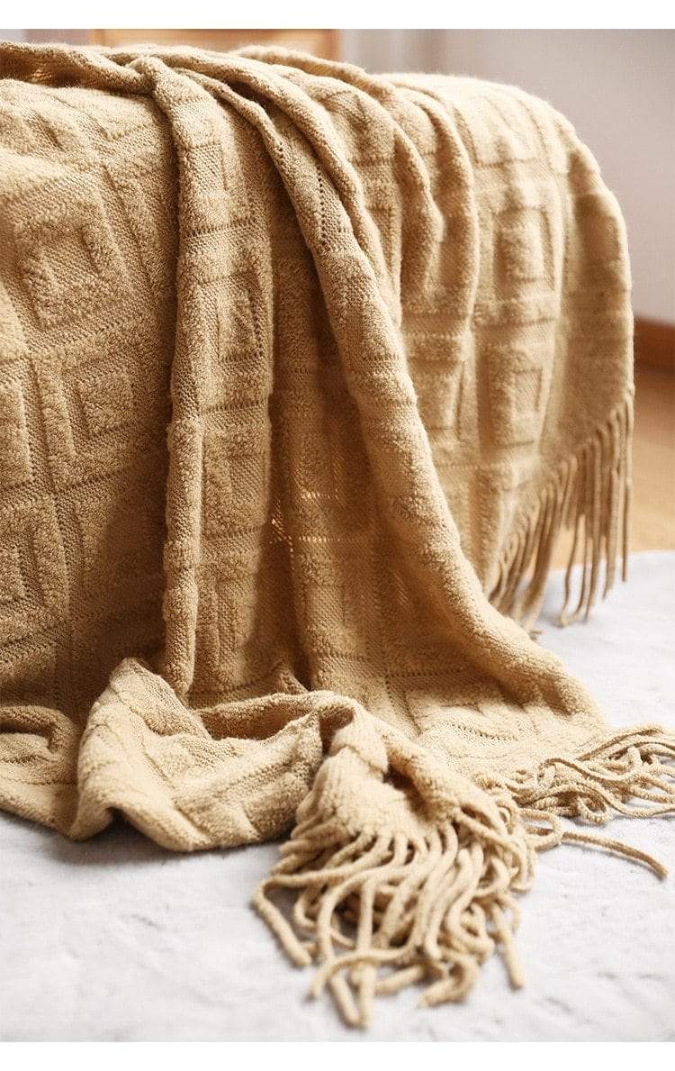 שמיכת CozyLux מודרנית בדוגמת יהלומים — חמימות נעימה