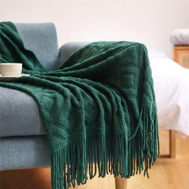 שמיכת CozyLux מודרנית בדוגמת יהלומים — חמימות נעימה